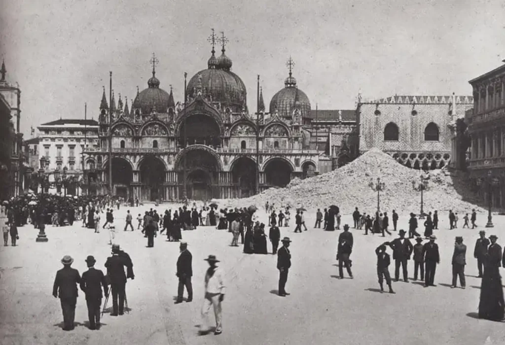 crollo campanile san marco davide dall'asta venezia 1902 crollo campanile san marco davide dall'asta venezia 1902